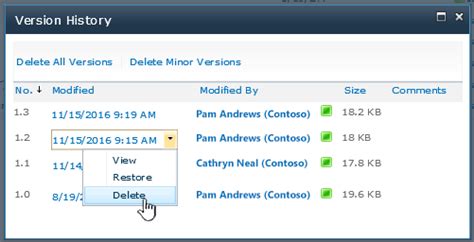 Enable And Configure Versioning For A List Or Library SharePoint