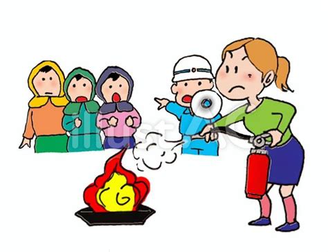 防災訓練（消火）イラスト - No: 22927195｜無料イラスト・フリー素材なら「イラストAC」