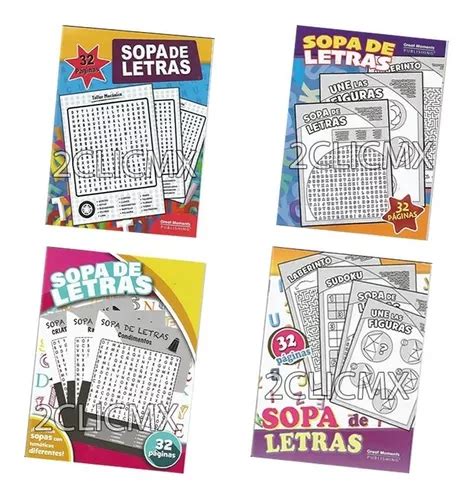 32 Libros Sopas De Letras Surtidas C Actividades 32 Paginas Envío gratis