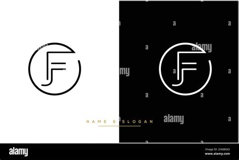 JF FJ Abstract Letters Logo Monogram Stock Vector Image Art Alamy