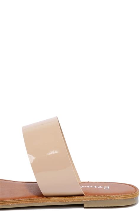 Cute Nude Sandals Slide Sandals Flat Sandals