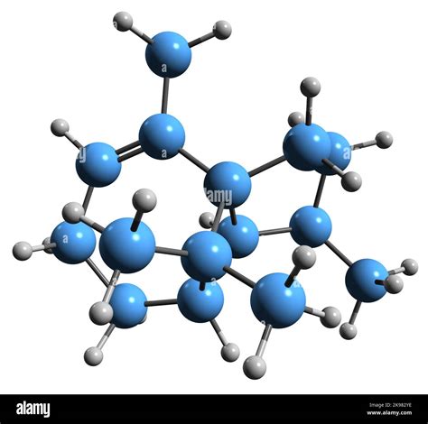 D Image Of Alpha Patchoulene Skeletal Formula Molecular Chemical