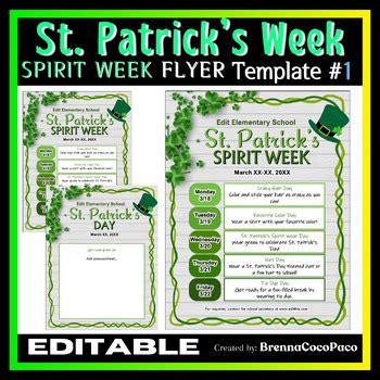 New St Patrick S Spirit Week Flyer Template 1 St Patrick S Day