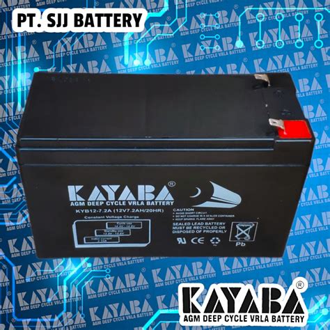 Battery Vrla Kayaba 12 Volt 72 Amper Aki Kering Alat Pertanian Sprayer