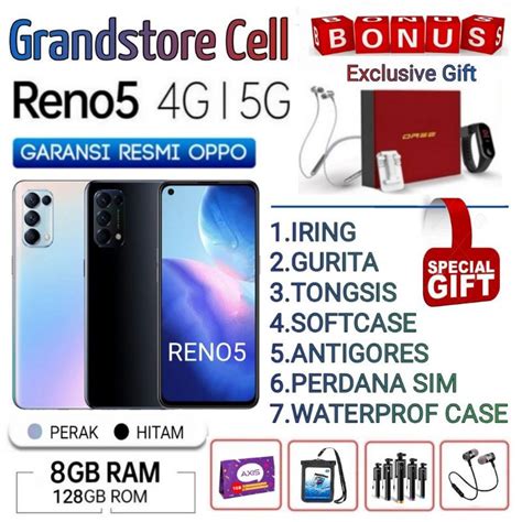 Jual OPPO RENO 5 RAM 8 128 GB OPPO RENO5 5G RAM 8 128 GB GARANSI