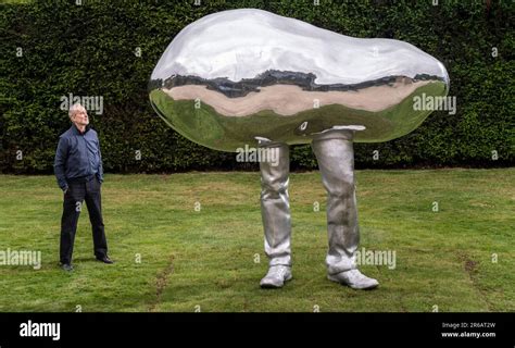 Austrian Artist Erwin Wurm With His Work Big Hypnosis 2008 As He