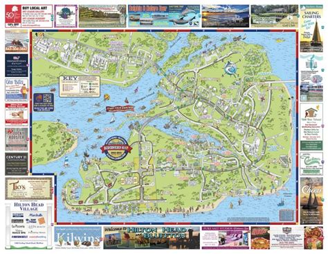 Hilton Head, SC Map | Travel guide, Hilton head, Tourist destinations