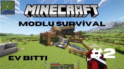 Minecraft Modlu Survival Bölüm 2 Evimizi yaptık ve Dungeon gezdik