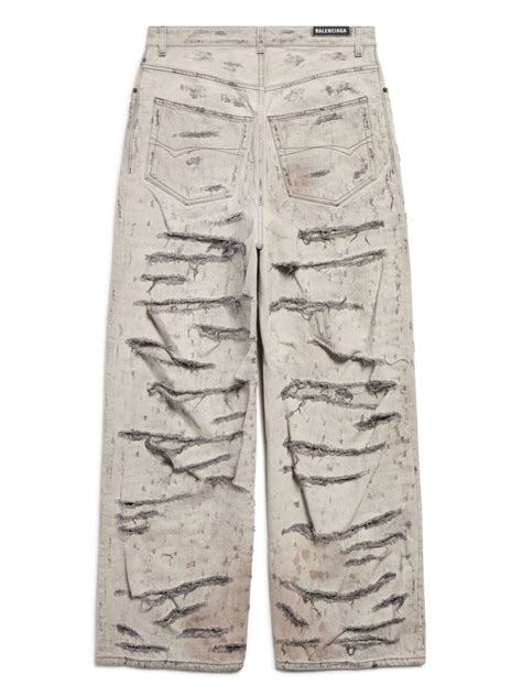 Balenciaga Super Destroyed Ripped Jeans Farfetch