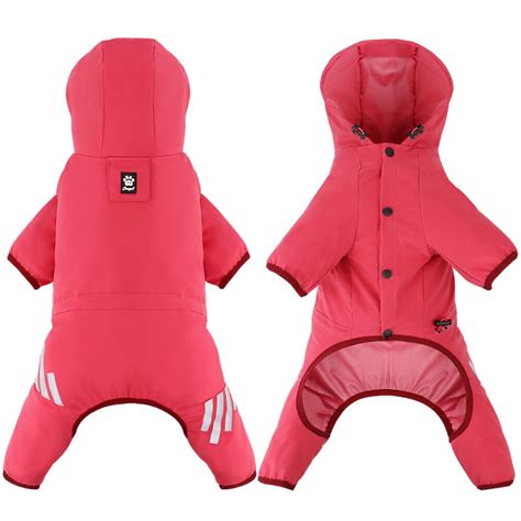 Waterproof Dog Raincoat Reflective Pet Rain Jacket Clothes Puppy Hooded