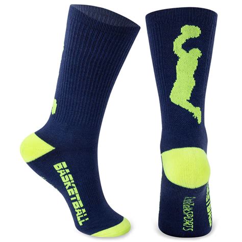 Basketball Player Crew Socks Blueyellow Chalktalksports