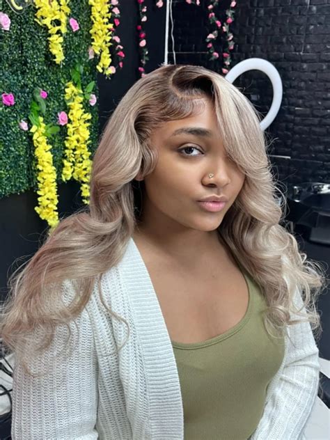 Ash Blonde Dark Root Straight 13x4 Transparent Lace Frontal Every Day