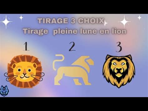 Tirage Choix Pleine Lune En Lion Youtube