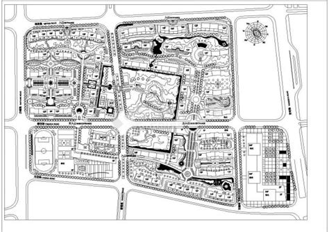 多层小区规划cad参考图住宅小区土木在线