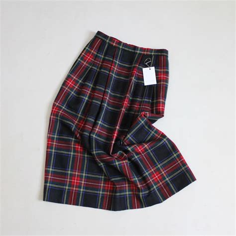 Red and Black Plaid Skirt - Etsy