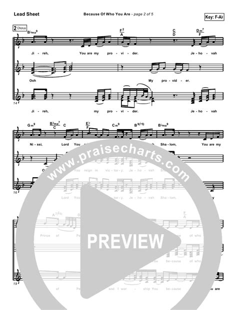 Because Of Who You Are Sheet Music PDF (Martha Munizzi) - PraiseCharts