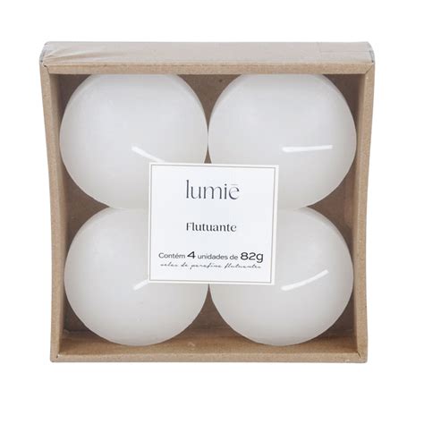 Kit De Velas Decorativas Flutuante Branco Unidades G X Cm Lumie