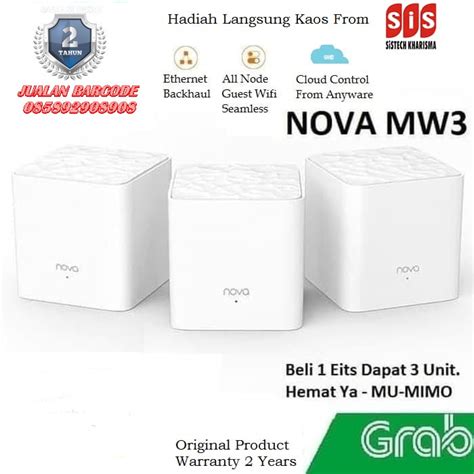 Jual TENDA NOVA MW3 ISI 3 TENDA MW 3 WHOLE HOME MESH WIFI SYSTEM