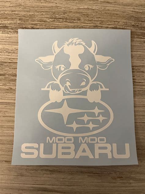 Moo Moo Subaru Decal Etsy