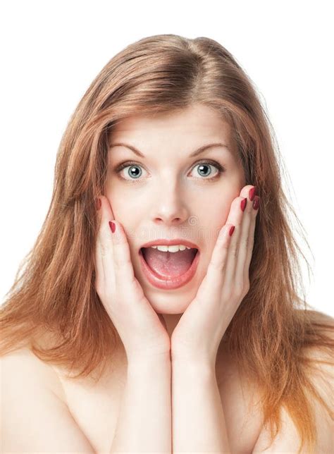 Beautiful Young Woman Surprised Stock Image Image Of Happy