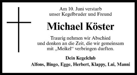 Gedenkseite von Michael Köster trauer ms