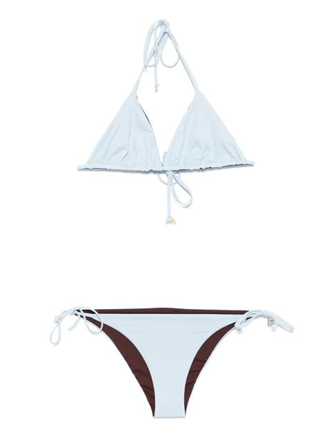 Fisico Triangle Cup Bikini Blue FARFETCH UK