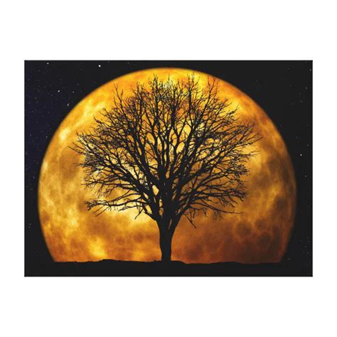 MIDNIGHT MOON CANVAS PRINT Zazzle