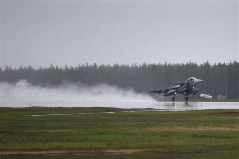 A Swedish Air Force Jas Gripen Takes Off During Nara Dvids