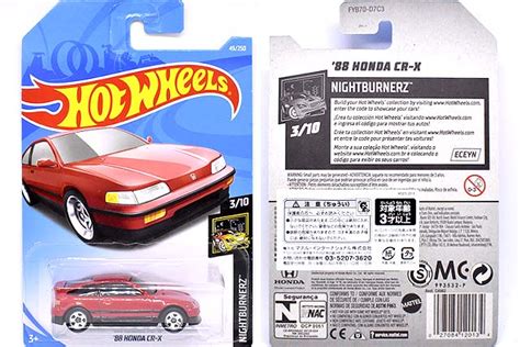 88 HONDA CR Xと85 HONDA CR Xの比較レビューRyu氏渾身のCRXを新旧並べてみたよ FYB70 DHX24 Hot Wheels 情報まとめ