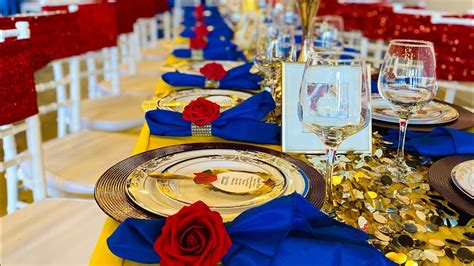 Beauty And The Beast Wedding Theme Pipe And Drape Blue And Yellow