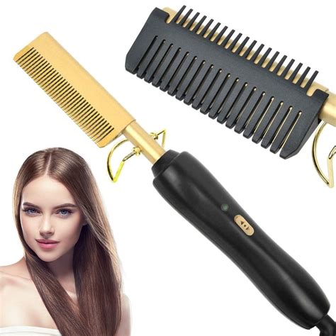 Electric Hot Comb Hair Straightener Brush