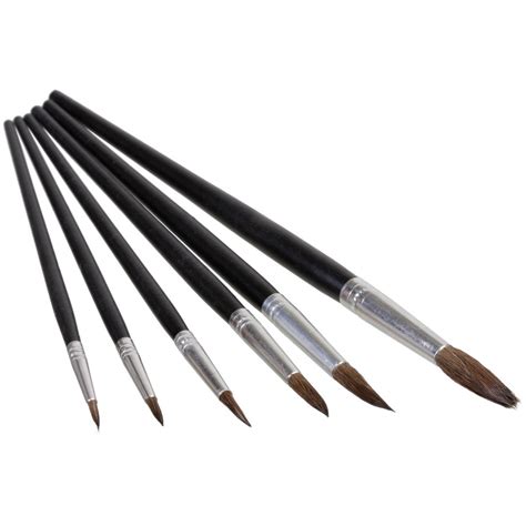 Artino Malerpensler Kunstnerpenselsæt Runde Gedehår Ass størrelser 6 stk Rito dk