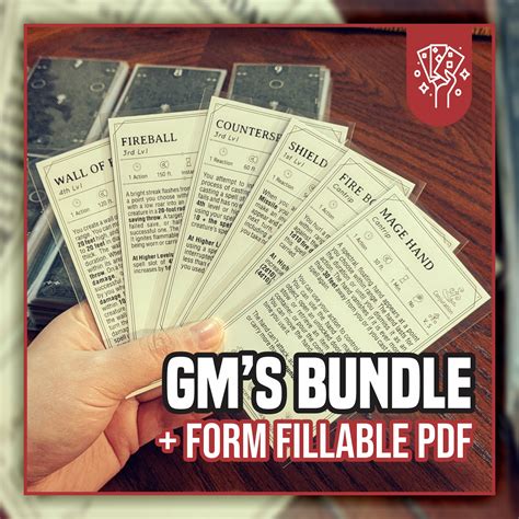 Gm S Spell Bundle For Dnd E Form Fillable Pdfs Included Dungeons