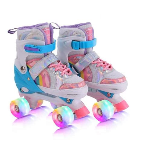 Qual Melhor Patins Para Criança - Patins Infantil 4 Rodas ARCO IRIS Com Luz De Led Top Patins Criança ...
