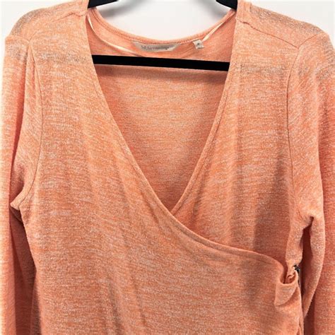 Soft Surroundings Cielo Surplice Wrap Sweater Top Gem