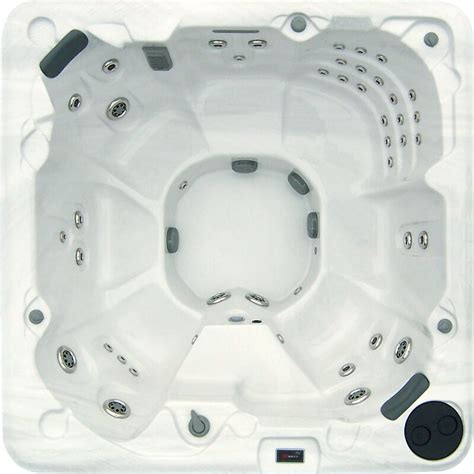 Futura Spas 8 Person 88 Jet Acrylic Square Hot Tub With Ozonator In Slate Gray Furni
