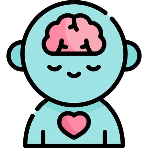 Icono De Inteligencia Emocional Kawaii Lineal Color