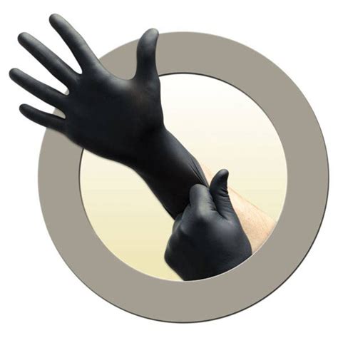 Gripprotect Precise Black Nitrile Exam Gloves 5 Mil Live Action Safety