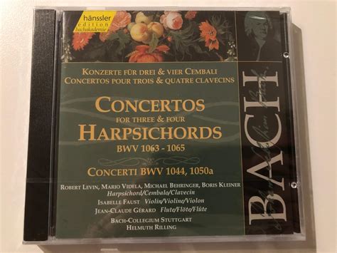 Bach Concertos For Three Four Harpsichords BWV 1063 1065 BWV 1044