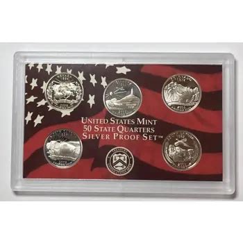 2006 S U S Mint Silver Proof State Quarter Set In Original Mint