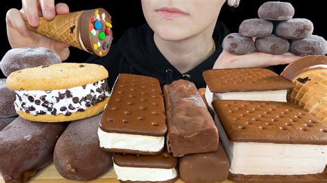 ASMR Chocolate Ice Cream Magnum M M Cone Cookie Sandwich Snickers