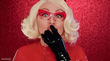 Mukbang ASMR Eating Chewing Chocolate Car Latex Blonde Arya Grander Close Up Video Mouth