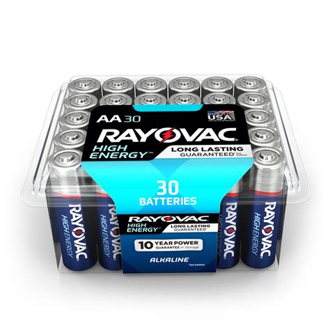 Rayovac High Energy AA (Double A) Alkaline Batteries, 30 Pack | Gorhams