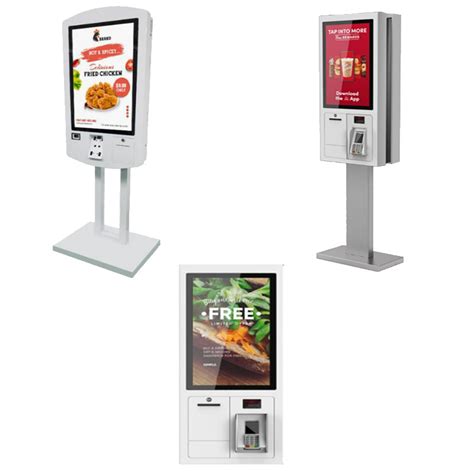 Floor Standing Touch Screen Pos Terminal Restaurant Ordering Kiosk