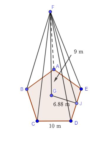 Find the lateral area and surface area of each regular pyram | Quizlet