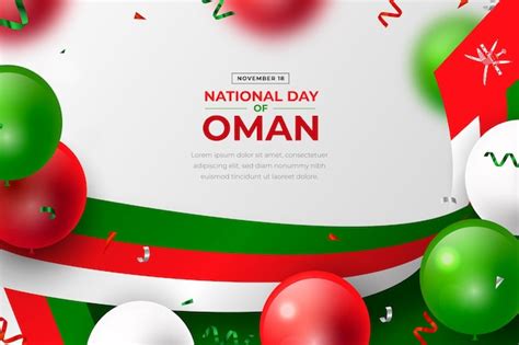 Premium Vector Realistic National Day Of Oman Background