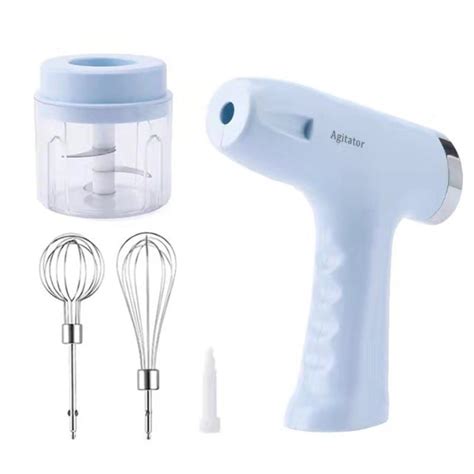 3 in 1 Wireless Electric Hand Mixer, stainless steel, 5-Speed USB Rechargeable Cordless Handheld ...