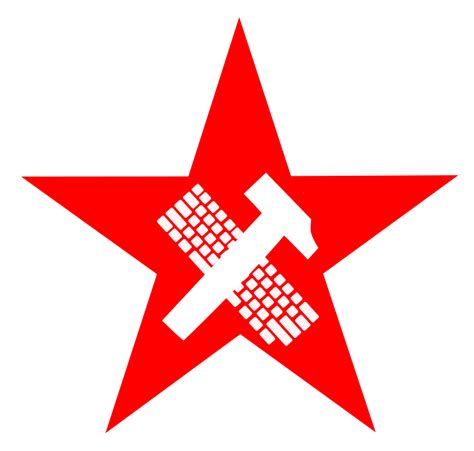 Hammer And Keyboard In Star Proletariat Openclipart