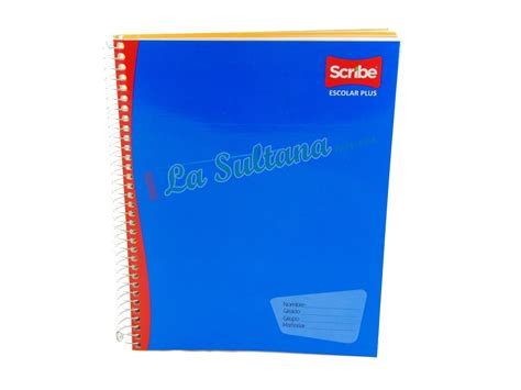 LIBRETA SCRIBE PROFESIONAL ESPIRAL ESCOLAR PLUS C 100H PZ