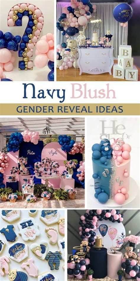 Navy Blue And Pink Themed Birthday Party With Balloons Cookies